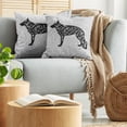 thumbnail image 5 of Ambesonne Saying Throw Pillow Cover 2 Pack, German Shepherd Dog Doodle, 16", Pale Grey Black White, 5 of 7