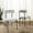 Black / White / Gray, variant on Safavieh Andrean Modern Metal and Fabric Dining Side Chairs, Black / White / Gray (Set of 2)