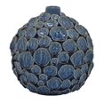 thumbnail image 1 of Jarrón Benzara Remus de Cerámica Esmaltada Azul con Relieve de Piedras, 1 of 5