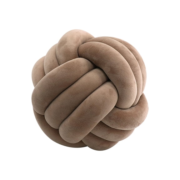 Stylish Velvet Round Decorative Knot Throw Pillow, Soft Cozy Knotted Cushion for Sofa, Bed & Living Room Home Decor