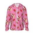 thumbnail image 1 of Fotbe Strawberry Cake Chaqueta con Protección Solar UPF 50+ para Hombre y Mujer, Camisa con Capucha y Bolsillos-Medium, 1 of 7