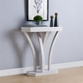 thumbnail image 4 of Furniture of America Cinque Wood Curved Console Table in White Oak, 4 of 4