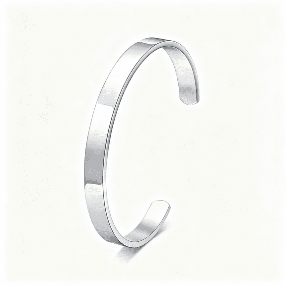 DESIGNICE Stainless Steel Mens Cuff Bracelet : Minimal Cool Silver/Black/Gold Plated Open Metal Cuff Bangle Bracelets for Men,Mens Bracelet Jewelry Gift