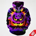 thumbnail image 3 of Sudadera con capucha con diseño de calabaza de moda de Halloween con estampado 3D para hombres y mujeres, sudadera divertida de terror, sudaderas con capucha de hip hop, sudadera con capucha genial pa, 3 of 5