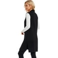 thumbnail image 4 of Cizayoi Women's Long Open Front Knit Sleeveless Cardigan Vest, 4 of 7