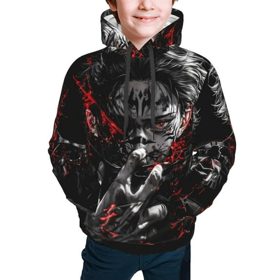 Jujutsu Kaisen Satoru Gojo Kids' Hoodie 3d Print Sweatshirt Soft Pullover Hooded With Big Pockets For Boys Or Girls Small