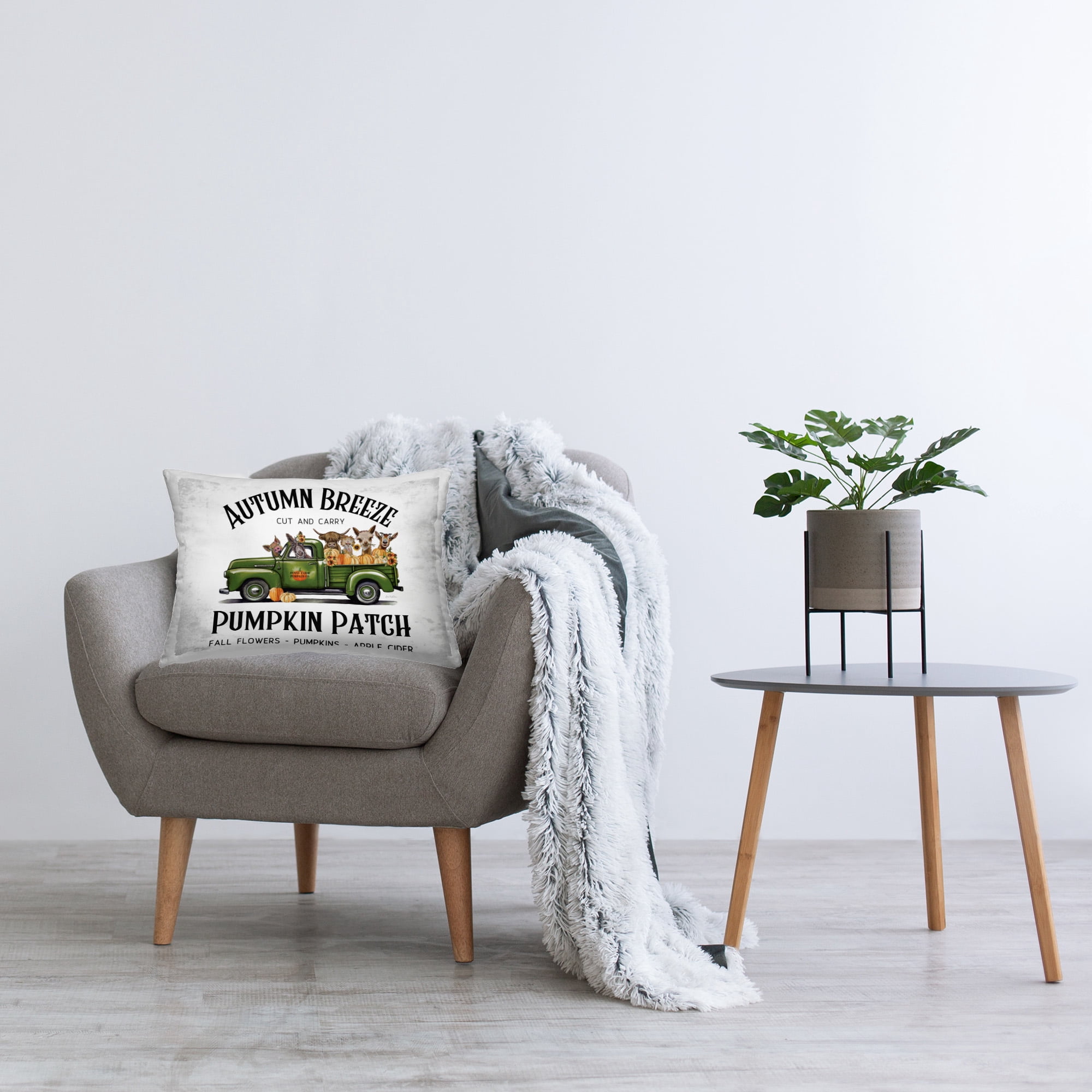 Stupell Industries Pumpkin Patch Rustic Truck Decorative Printed Throw Pillow Design by Lee Keller