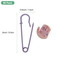 thumbnail image 3 of Uxcell 60-Pack Large Safety Pins, 2" Spring Lock Pins Blanket Bulk Pins for Fashion/Clothes/Sewing/Quilting/Upholstery/Laundry/DIY Craft/Decorative, Big Safety Pins [Purple], 3 of 7