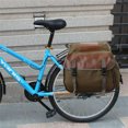 thumbnail image 4 of Canvas Bicycle Carrier Bag Rear Rack Trunk Bike Luggage Back Seat Pannier, 4 of 7