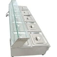 thumbnail image 4 of 10 Pan Electric Food Soup Warmer Commercial Buffet Food Warmer Restaurant Canteen Food Heater Double Rows Glass Shield 110V, 4 of 9