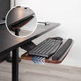 thumbnail image 5 of VIVO Adjustable Computer Keyboard and Mouse Platform Tray, Ergonomic Under Table Desk Mount Drawer Underdesk Shelf, Dark Wood Top, Black Frame, MOUNT-KB03D, 5 of 10