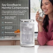 AquaTru Carafe Countertop Water Purifier System, Smart Alkaline 4-Stage Reverse Osmosis, 14x7.5x13 in., 1-Pack
