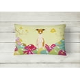thumbnail image 2 of Carolines Treasures BB6099PW1216 Easter Eggs Whippet Canvas Fabric Decorative Pillow, 12H x16W, multicolor, 2 of 3