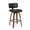 Black-PU Leather/Walnut Wood, variant on Dycanpo 26"H Counter Height Bar Stool Set of 3 with Back PU Leather for Home Kitchen, White