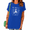 Blue, variant on Women's Worn Vintage Duck Got Too Silly Jail Strip Graphic Short Sleeve T-Shirts Blue Tops
