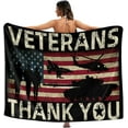 thumbnail image 2 of Veterans Day 50”x40” Blanket Veteran Soft Comfortable Plush Upholstery Home Sofa Bed Multi Size., 2 of 5