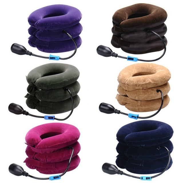 Oreiller Gonflable pour Cou Air, Traction Cervicale, Soutien de l'Épaule, Attelle de Traction, Dispositif de Trip