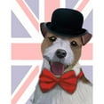 thumbnail image 3 of Fab Funky 15x18 Black Modern Framed Museum Art Print Titled - Union Jack Jack Russell, 3 of 5