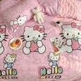 thumbnail image 4 of Cute Sanrio Hello Kitty Bedding Set Cotton Four Piece Bedding Double Pillowcase Bed Linens Girl Dorm Bedclothes Home Textile, 4 of 6