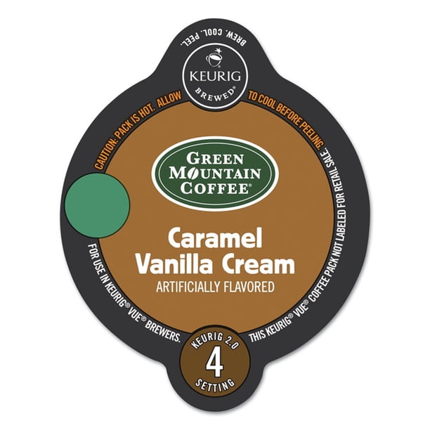 Green Mountain Caramel Vanilla Cream Coffee Vue Pack, 16/Box GMT9369