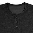 thumbnail image 5 of Men'S Muscle Slim Henley Shirts Crewneck Longline T-Shirt Gym Workout Athletic Shirt Tees With Button,Black XL, 5 of 5