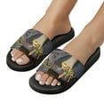 thumbnail image 5 of GZHJMY Stylish Slides for Women Men, A Gray Cat in Glasses Is Driving A Car Soft Flexible Slip-on Sandals Slippers, 5 of 7
