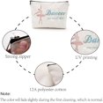 thumbnail image 4 of Dancer Makeup Bag Canvas Cosmetic Bag Multi Purpose Pen Case Zipper Toiletry Travel Bag Case Purse Pouches Portable Survival Kit Large Ballet 10 x 7 Inch, 4 of 6