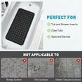 thumbnail image 2 of GPED BathTub Mat, Non-Slip Bath Mat, Machine Washable Shower Mat for Bathtub Floor Liner Mats with Suction Cups and Drain Holes, Clean and Soft on Feet, 27.6x15 Inch for Bathroom Floor, Black, 2 of 6