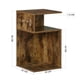 thumbnail image 5 of Mesa Auxiliar HOMEMAKE FURNITURE Mesita de Noche Estilo Flip Marrón Vintage, 5 of 6