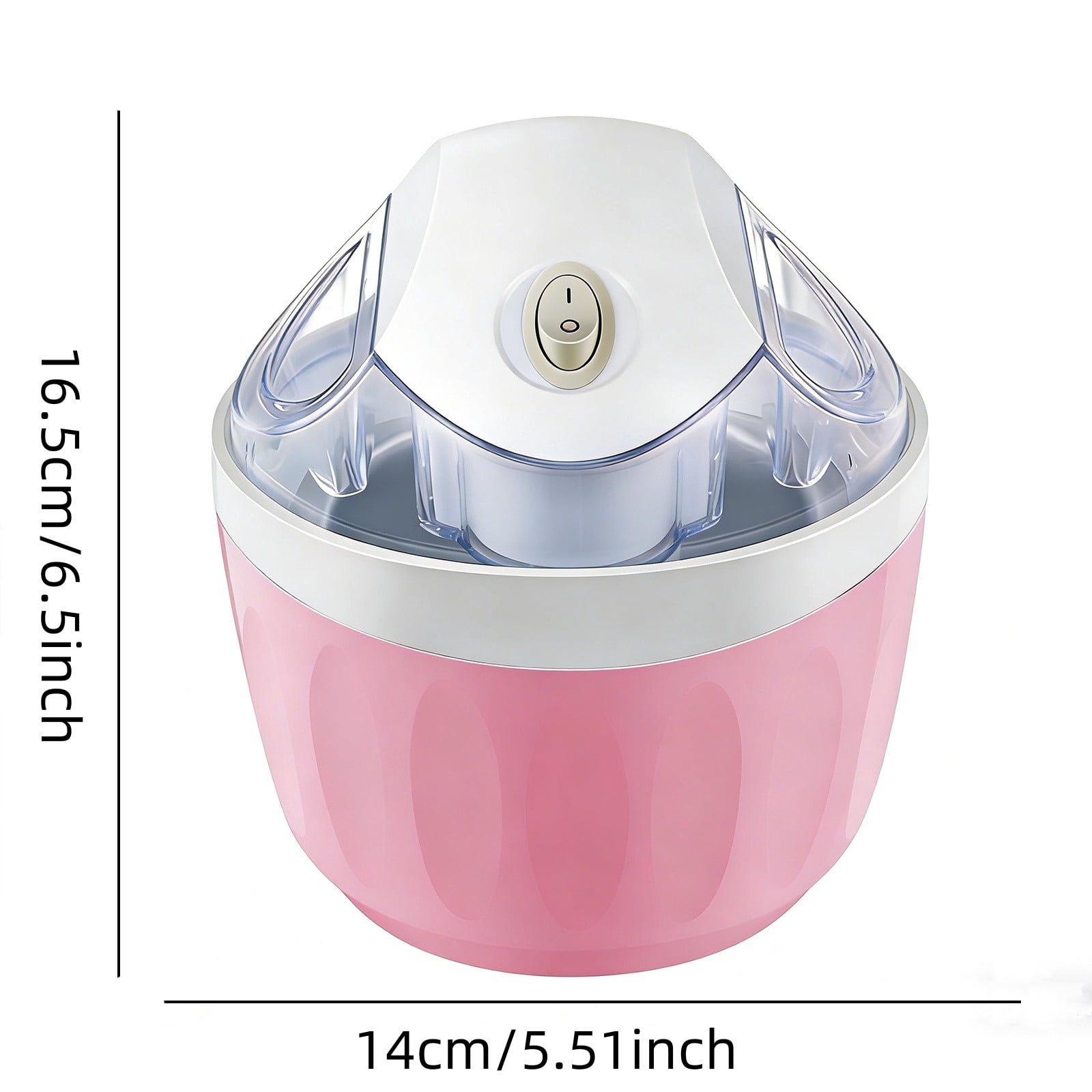 ZhangC Small Home Mini Ice Cream Maker, Fast Ice Cream Maker Homemade, Single Serving of Gelato, Frozen Yogurt, Compact Electric Makers for Kitchen for Family Treats