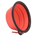 thumbnail image 2 of Comedero para perros portátil, fácil de limpiar, duradero, plegable, para viajes y paseos, color rojo, 2 of 14