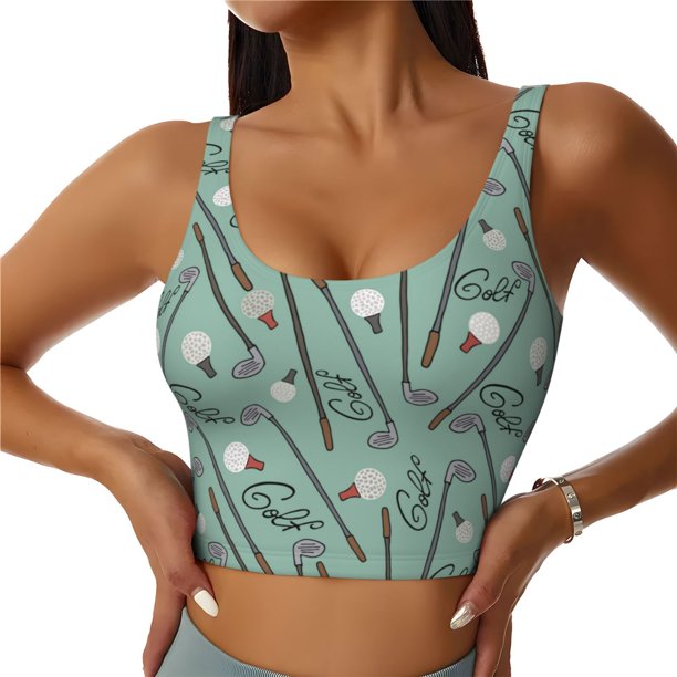 Balery golf equipment Sujetadores deportivos con espalda cruzada para mujer, acolchados, sin costuras, de alto impacto, ideales para yoga, gimnasio, entrenamiento y fitness.-