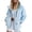 Light Blue 08, variant on Karymi Rain Jacket Women Solid Long Sleeve Zip Up Hooded Windbreaker Jacket, Adjustable Cuffs Rain Coat with Multiple Zipper Pockets, Water Resistant Coat Rain Jacket