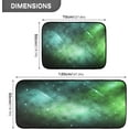 thumbnail image 3 of Space Galaxy Green Anti Fatigue Mats for Kitchen Floor, Set of 2 Non Skid Washable Waterproof Anti Kitchen Floor Mats for Kitchen Office Laundry Room Bathroom (19"x27"+19"x47"), 3 of 7
