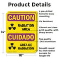 thumbnail image 2 of (2 Pack) Radiation Area With Symbol OSHA Caution Radiation Sign 10 Inch X 14 Inch Indoor / Outdoor Rust-Free Aluminum Metal Signs for Workplace, Workshop, and Construction Site, Made in, 2 of 8
