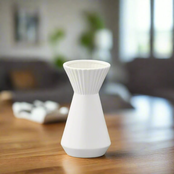 Jenipher Ceramic Round Vase with Trumpet Mouth