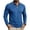 Blue, variant on Cable Textured Polo Shirts for Men Contrast Trim Collared Long Sleeve Slim Fit Casual Undershirts Daily Office Autumn Pullover Tops Blue M