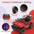 thumbnail image 3 of HHVEL 12V 7AH Ride on Toys for kids, Ride on Cars with Remote Control ,2x35W Motors, 3.5MPH Max Speed, Music Player, Red, 3 of 9