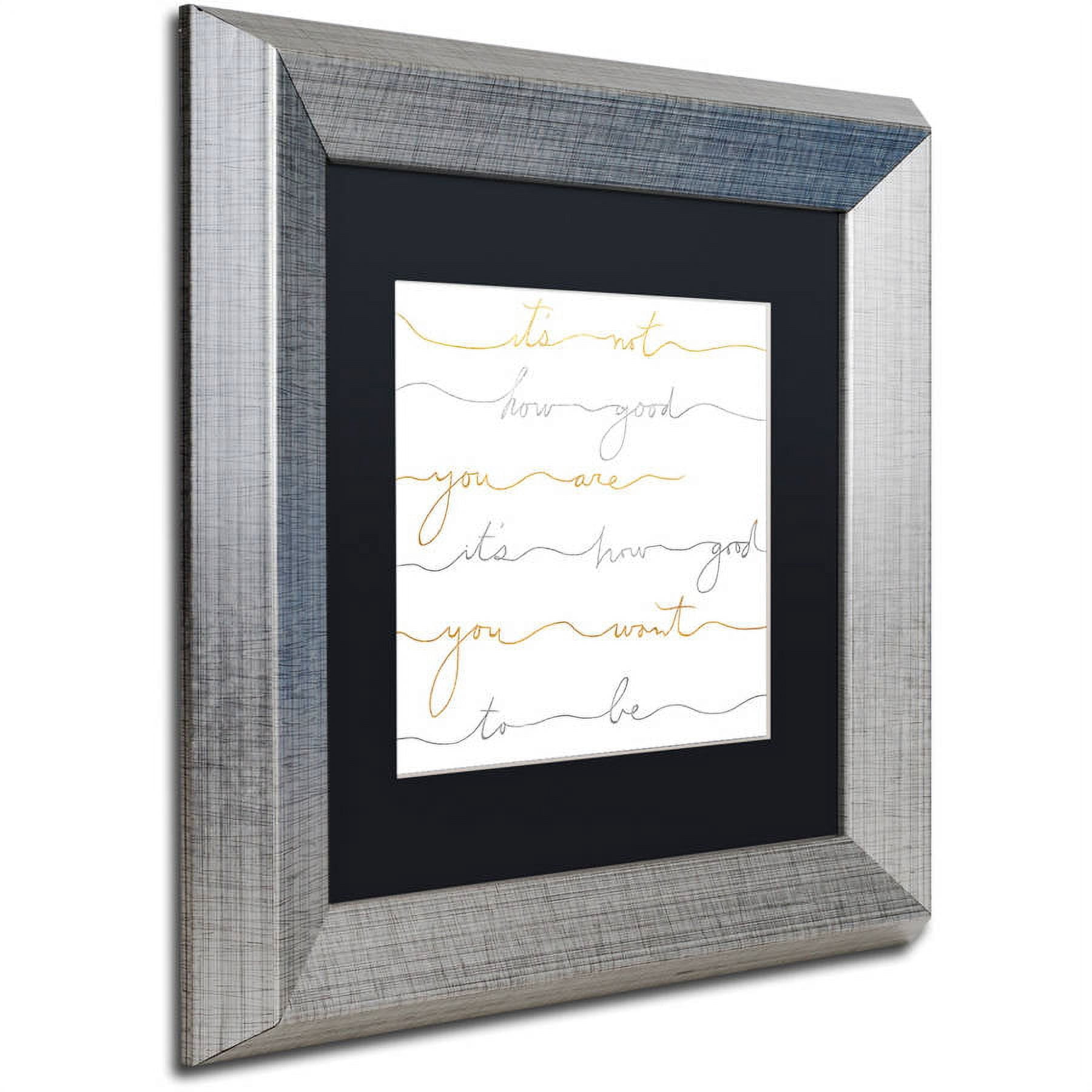 Trademark Fine Art "How Good Silver And Gold" Canvas Art by Lisa Powell Braun, Black Matte, Silver Frame
