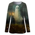 thumbnail image 4 of Dyegold Halloween T-Shirt Sale Teen Girls Cute Funny Graphic Sweatshirts Women 3/4 Sleeve Tops And Blouses Fall Outfits Holiday ​Halloween ​Fall Outfits For Women ​Savings, 4 of 5