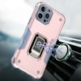 thumbnail image 3 of Bemz Phone Case for iPhone 15 Pro Max with Tempered Glass Screen Protector, Camera Protection Heavy Duty Shockproof Protection Magnetic Mount Stand Cover (Titanium Pink Gray), 3 of 6