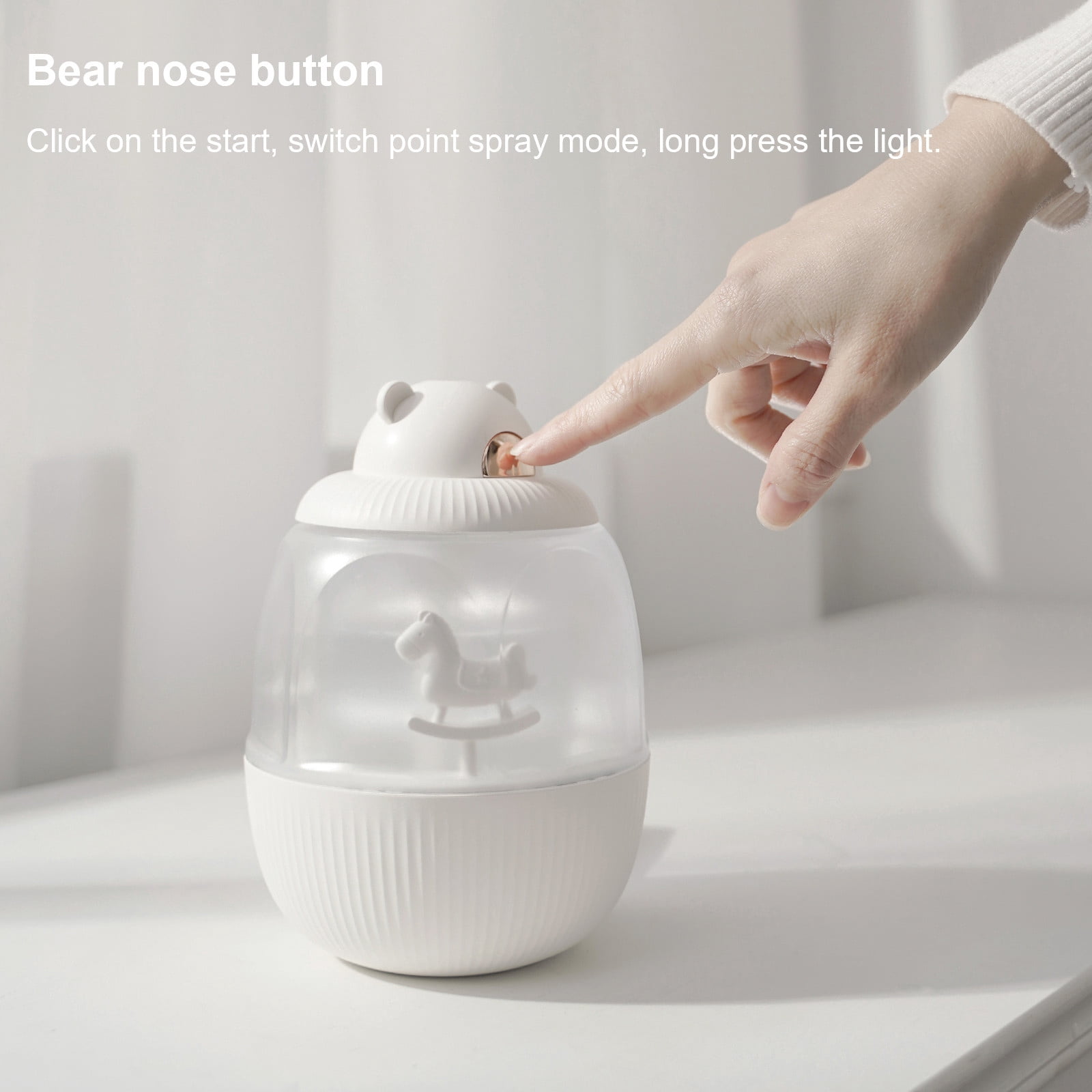 FFENYAN Cool Mist Humidifier USB Connector Car Mounted Small Humidifier Portable Micro Humidifier for Bedroom Room Office Car Living Room and Dining Room Living Room