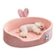 thumbnail image 2 of Cama Rosa Suave Para Mascotas, Comodidad Para Todas Las Estaciones Camas Para Gatos Para Perros Pequeños Cama Con Cojín Para Perros Y Gatos Con Fundas Extraíbles Y Lavables Cama, 2 of 7
