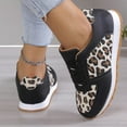 thumbnail image 4 of Luxalzxs Women's Leopard Sneaker Soft Lightweight Non Slip Gym Sneaker Breathable Retro Lace Up Walking Shoes for Women, 4 of 5