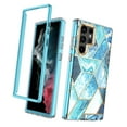thumbnail image 4 of Funda de teléfono para Galaxy S22 Ultra con protector de pantalla incorporado, a prueba de golpes, TPU, PC, funda de teléfono de cuerpo completo, 4 of 12