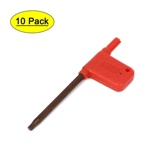 Unique Bargains 88mm Length Flag Type T15 Torx Wrench Spanner Screwdriver 10Pcs