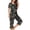 Black#1, variant on Womens Summer Printed Pajama Sets 2 Piece Short Sleeve Top and Capri Pants Ladies Lounge Pjs Sets