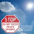 thumbnail image 6 of Stop Do Not Enter Private Driveway (2 Pack) 10 inch X 10 inch Octagon Plastic Sign Weather Resistant, UV Protected for Workplace, Private Property, and Construction Site, Made in the, 6 of 7