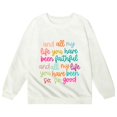 thumbnail image 4 of Zylarhe Girls Boys Sweatshirt Girls Hoodies & Sweatshirts Long Sleeve Soft Sweatshirt Graphic Cute Round Neck Pullovers for Kids White 6-7 Years, 4 of 4