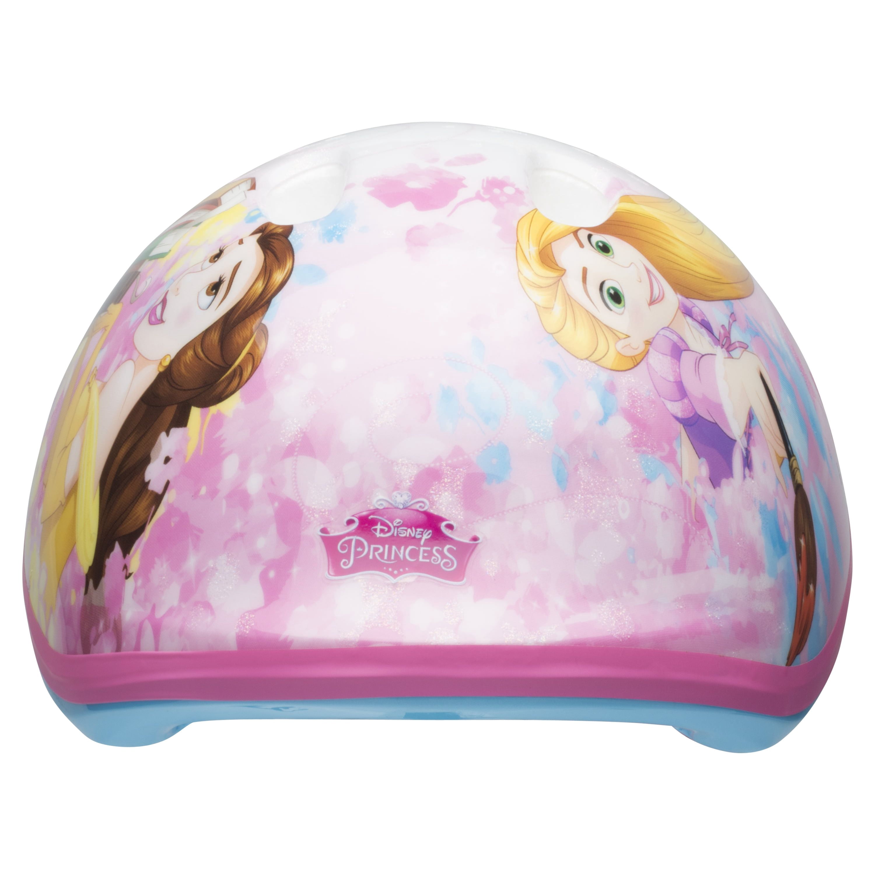 Disney Princesses Rule Glitter Bell Bike Helmet, Pink/Light Blue, Toddler 3+ (48-52cm)